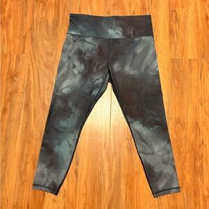 Athleta Womens Elation Printed Tight Womens Blue Dye Size Large